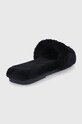 Obuwie Tory Burch Kapcie skórzane Double Shearling Slide 83484.001 czarny