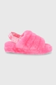 rózsaszín UGG gyapjú papucs Fluff Yeah Női