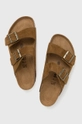 Birkenstock Klapki skórzane brązowy