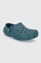 Crocs kapcie Classic Lined Clog turkusowy