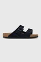 Birkenstock Klapki zamszowe Arizona płaski granatowy 1020732.Midnight