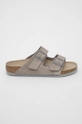 sivá Semišové šľapky Birkenstock Unisex