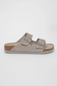 šedá Semišové pantofle Birkenstock Unisex