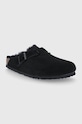 Semišové papuče Birkenstock Boston 259881.BLACK čierna AW24