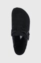 Semišové papuče Birkenstock Boston černá 259881.BLACK
