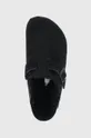 čierna Semišové papuče Birkenstock Boston VL/Fell