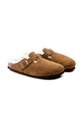 Birkenstock semiš copati Boston <p> Zunanjost: Semiš usnje Notranjost: Naravno usnje Podplat: Sintetični material</p>