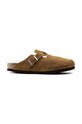 Birkenstock papuci din piele intoarsa Boston maro 1001141.Sheepskin.Mink