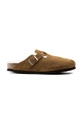 Birkenstock kapcie zamszowe Boston brązowy 1001141.Sheepskin.Mink