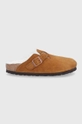 καφέ Παντόφλες σουέτ Birkenstock Boston Unisex