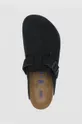 negru Birkenstock papuci din piele