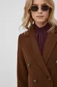 hnedá Kabát s prímesou vlny Vero Moda