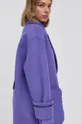 fialová Vlnený kabát Patrizia Pepe