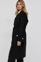 Μάλλινο παλτό Elisabetta Franchi μαύρο