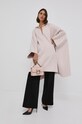 Elisabetta Franchi Poncho de lână necaptusit roz MT04W16E2