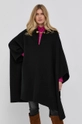 czarny Elisabetta Franchi Poncho wełniane Damski