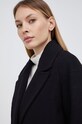 United Colors of Benetton Płaszcz wełniany czarny 2DK65K384.100