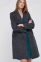 Μάλλινο παλτό Sisley γκρί