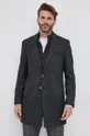 čierna Kabát s prímesou vlny Karl Lagerfeld