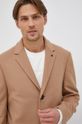 béžová Vlněný kabát Calvin Klein