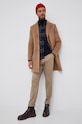 Vlnený kabát Hugo 50459763 béžová AW21