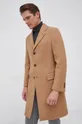 Μάλλινο παλτό Tommy Hilfiger μπεζ