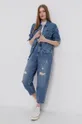 Jacqueline de Yong Kurtka jeansowa niebieski
