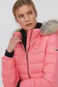 ružová Páperová bunda Tommy Jeans