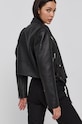 Odzież The Kooples Ramoneska skórzana FCUI23001K czarny