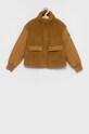 Tommy Hilfiger Kurtka dziecięca bez kaptura brązowy KG0KG06065.4890