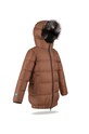 Fluff Kurtka puchowa dziecięca bomber.jacket brązowy AW21