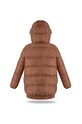 Dziewczynka Fluff Kurtka puchowa dziecięca bomber.jacket brązowy