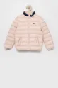 рожевий Дитяча пухова куртка Tommy Hilfiger Дитячий
