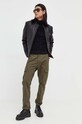 HUGO kurtka skórzana 50455293 czarny AW23