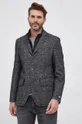 Пиджак с примесью шерсти Karl Lagerfeld чёрный
