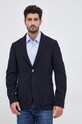 Vlněná bunda Boss námořnická modř 50458720