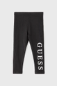 czarny Guess Legginsy dziecięce Dziewczęcy