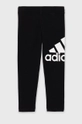 czarny adidas Legginsy dziecięce GN4081 Dziewczęcy