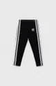 czarny adidas Originals Legginsy dziecięce H25256 Dziewczęcy