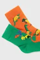 Happy Socks - Παιδικές κάλτσες Kids Dinos (2-pack) πορτοκαλί
