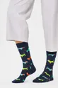 vijolična Nogavice Happy Socks