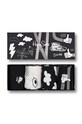 Ponožky Happy Socks Black And White (4-Pack) dlouhé ponožky vícebarevná XBWH09.9100.M