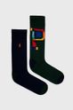 tmavozelená Ponožky Polo Ralph Lauren (2-pack) Pánsky