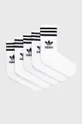 alb Adidas Originals Șosete (5-pack) H65458 Unisex