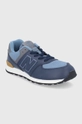 New Balance Buty skórzane dziecięce GC574LX1 granatowy