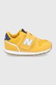 New Balance Buty dziecięce IZ373WD2 syntetyczny żółty IZ373WD2