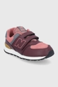 New Balance Buty skórzane dziecięce PV574PX1 fioletowy