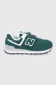 zielony New Balance Buty dziecięce PV574RO1 Chłopięcy
