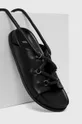 Kožené sandále Hugo čierna