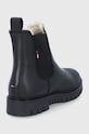 Încălțăminte Tommy Jeans Ghete Chelsea de piele EN0EN01572.BDS negru